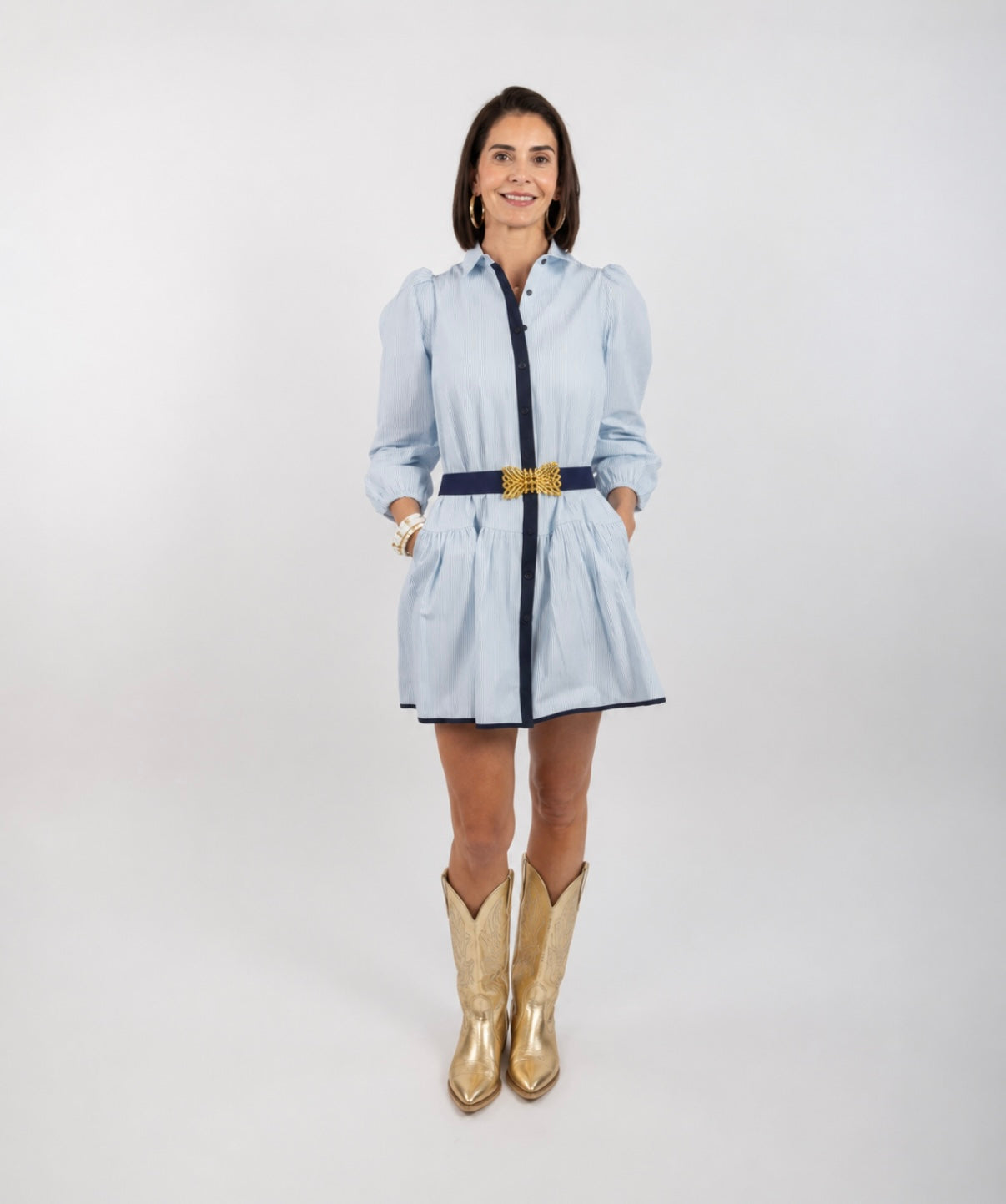 Jana Dress - Blue Stripe