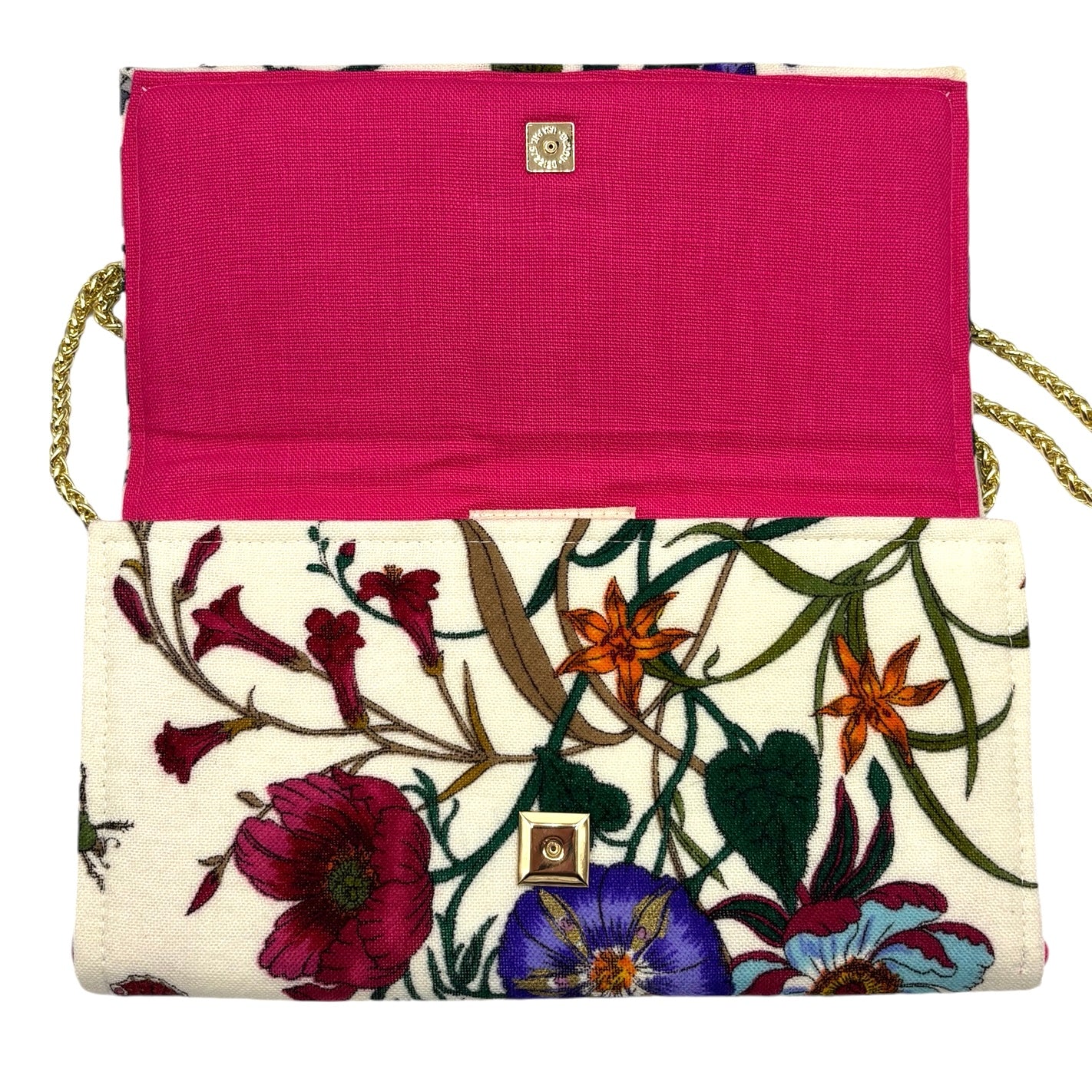 Gucci Wool Floral CROSSBODY Scarf Clutch