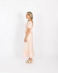 Addie Top - Pink Buffalo Check (Puff Sleeve Version)