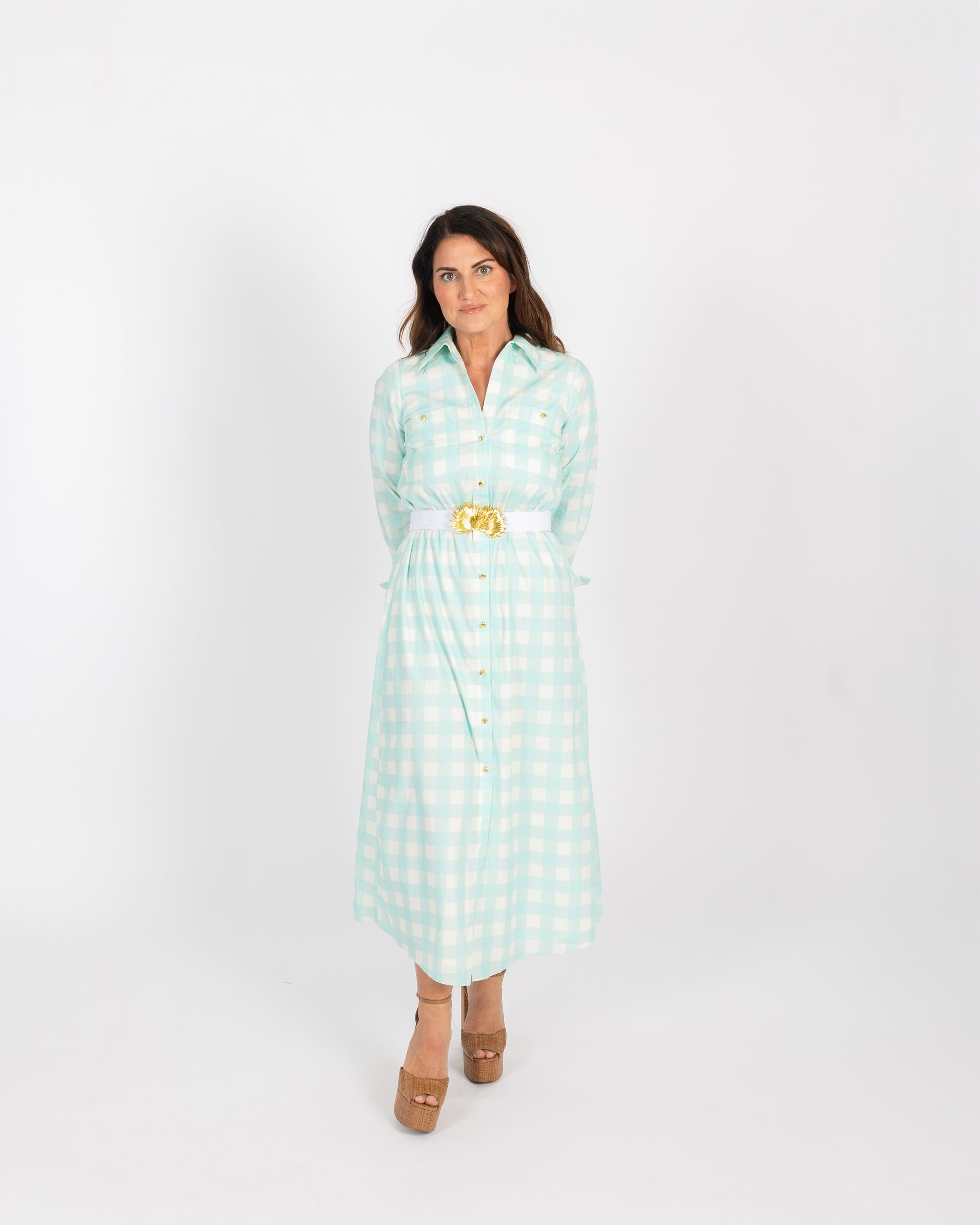 Harper Dress - Blue Buffalo Check L Harper Dress - Blue Buffalo Check L