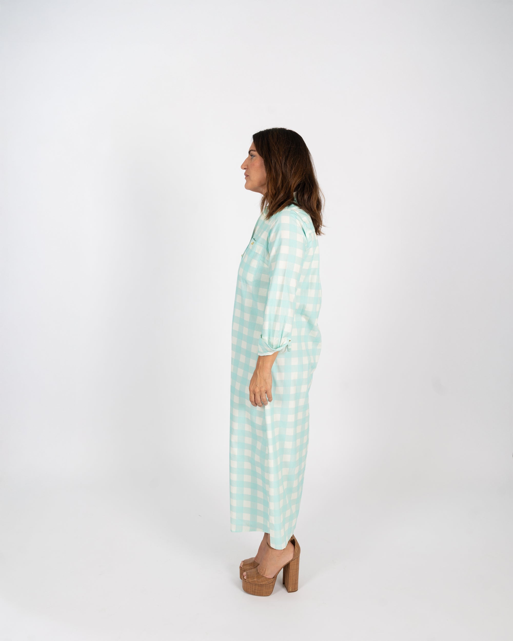 Harper Dress - Blue Buffalo Check L Harper Dress - Blue Buffalo Check L