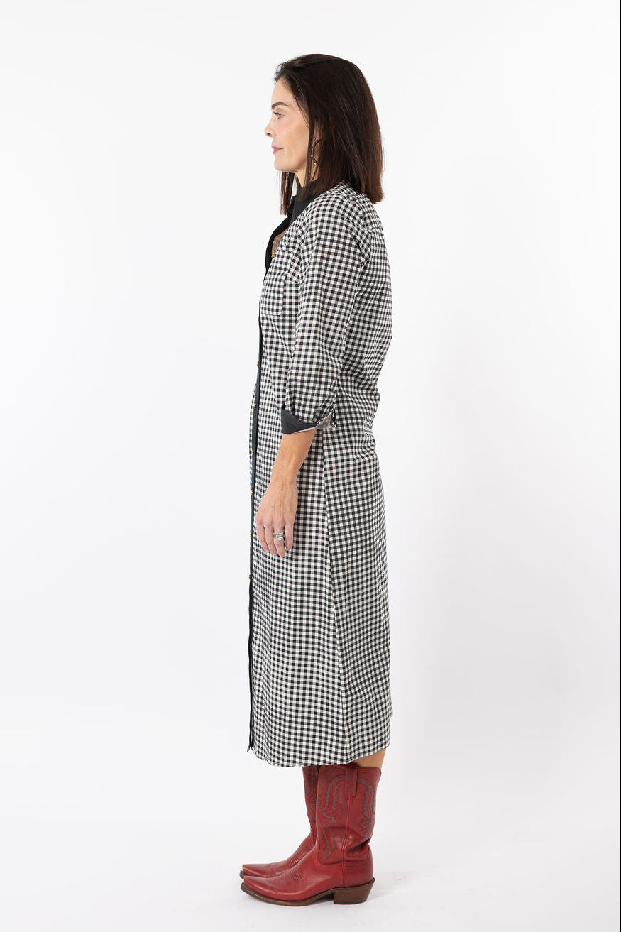 Harper Dress - Black Gingham