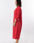Harper Dress - Red/White