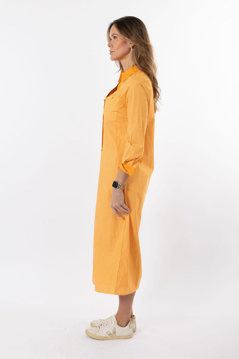 Harper Dress - Orange Stripe