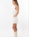 Emmy Set SKIRT ONLY - Off White/Burnt Orange