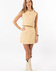Emmy Set TOP ONLY- Gold Gingham/Gold