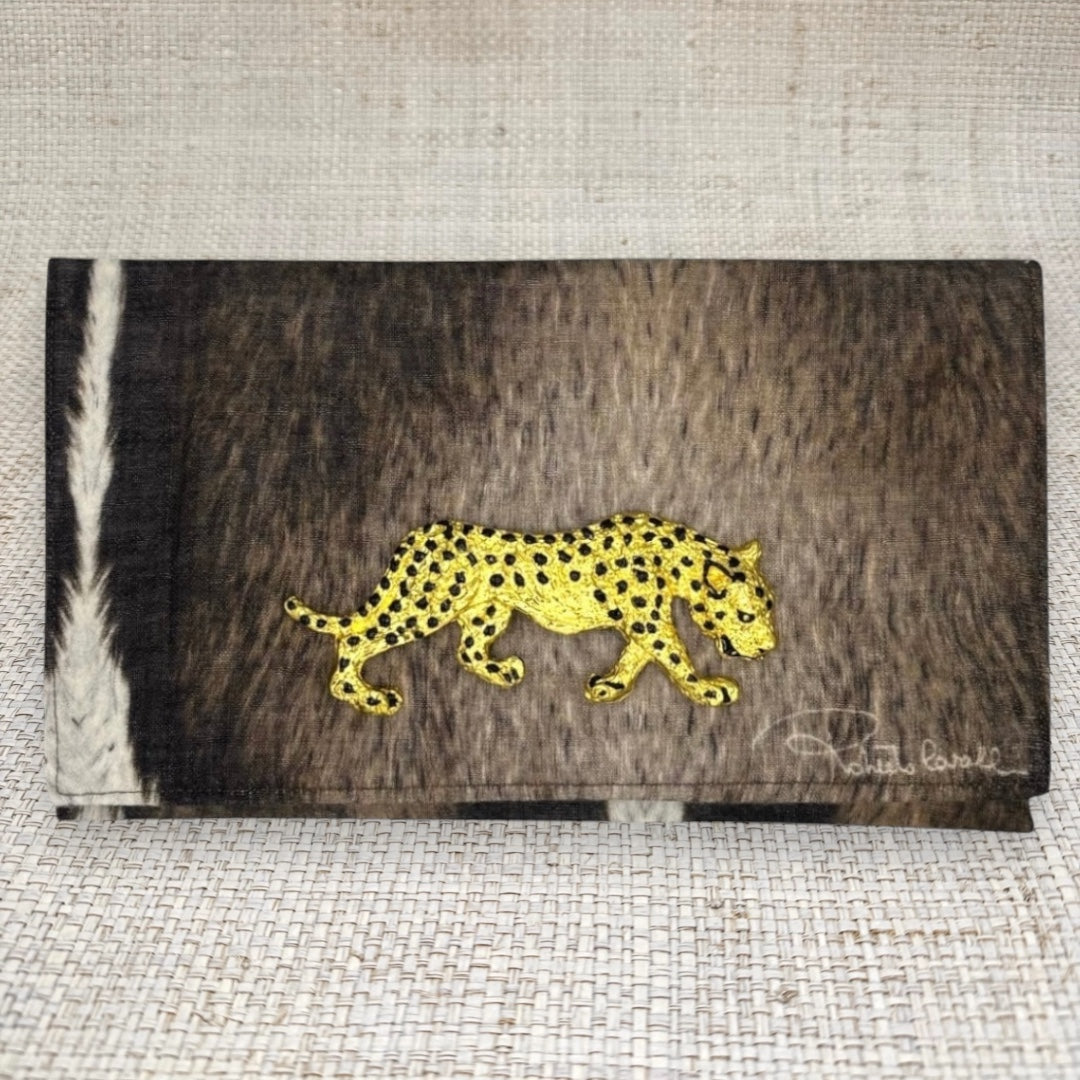 Roberto Cavalli Hide Print Scarf Clutch