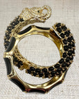 Elephant and Bamboo Bracelet Set-black