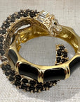 Leopard and Bamboo Bracelet Set-black