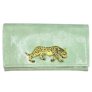 Cybil Clutch with Leopard