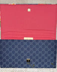 Gucci Navy Floral Scarf Clutch I