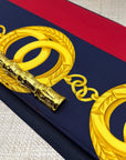 Chanel Navy Scarf Clutch