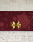 Gucci Maroon Floral Scarf Clutch
