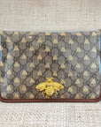 Gucci Metallic Bees Scarf Clear Stadium Bag II