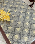 Gucci Metallic Bees Scarf Clear Stadium Bag II