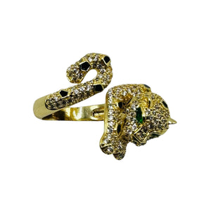 Sparkly Leopard Cocktail Ring