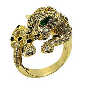 Sparkly Leopard Cocktail Ring