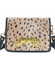 Dark Antelope Clear Stadium Bag with Leopard