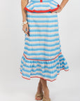 Addie Skirt - Blue Scallop