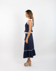 Addie Top (Tie Straps) - Solid Navy