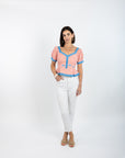 Addie Top (puff sleeves) - Fish Applique