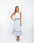 Addie Skirt - Blue Stripe