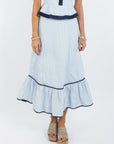 Addie Skirt - Blue Stripe