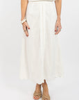 Emmy Skirt (Long) - White Cutout Lace