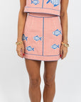Emmy Skirt (Short) - Fish Applique