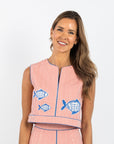 Emmy Top - Fish Applique (sleeveless)
