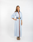 Lyla Dress - Blue Stripe