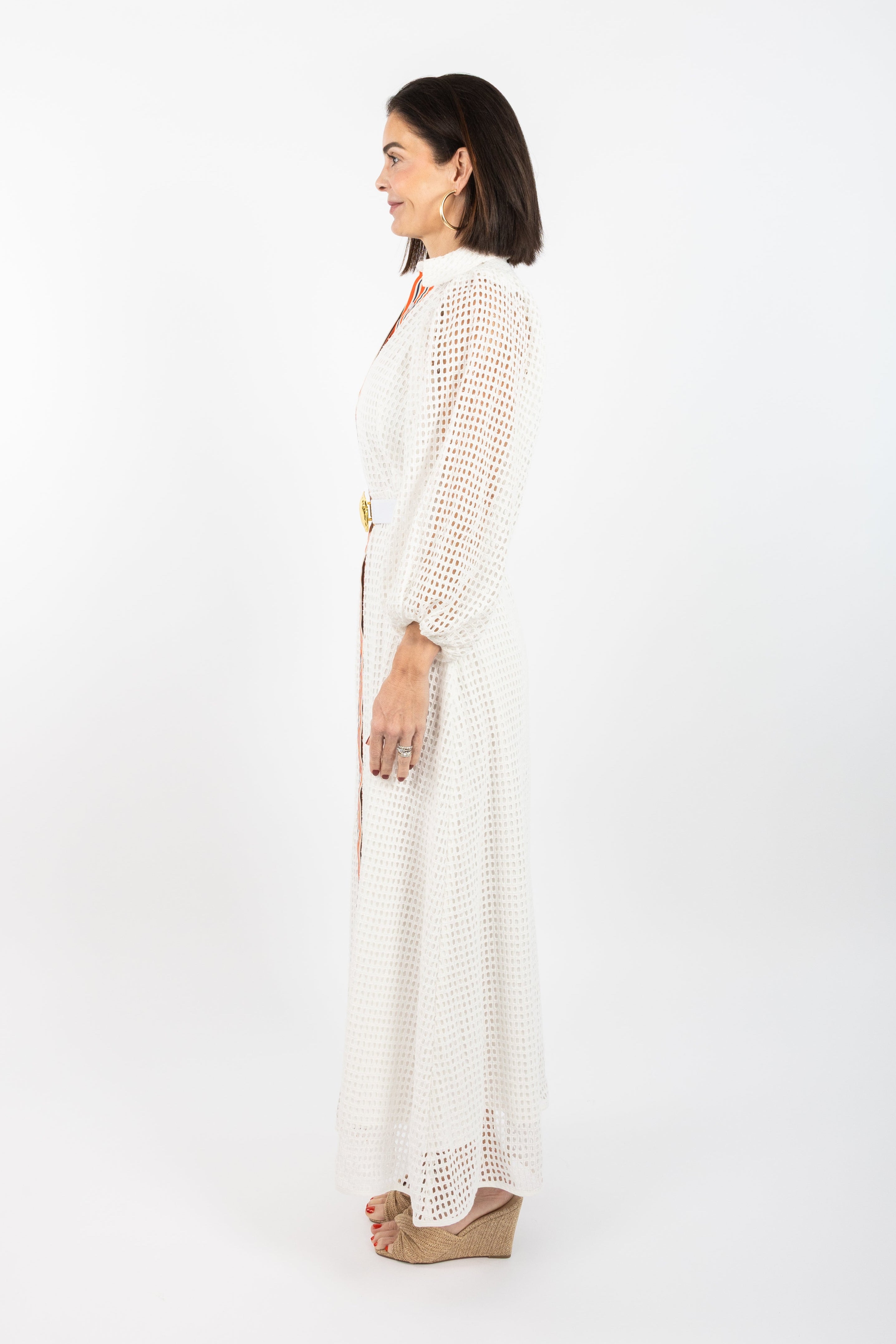 Lyla Dress - White Cutout Lace – Garland Bags