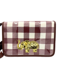 Crimson Buffalo Check Clear Stadium Bag with Elephant