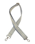 Blue and White Stadium Bag Strap