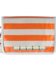 Orange Stripe Clear Stadium Bag with White Bamboo Stick