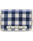 Navy Buffalo Clear Stadium Bag with White Bamboo Stick