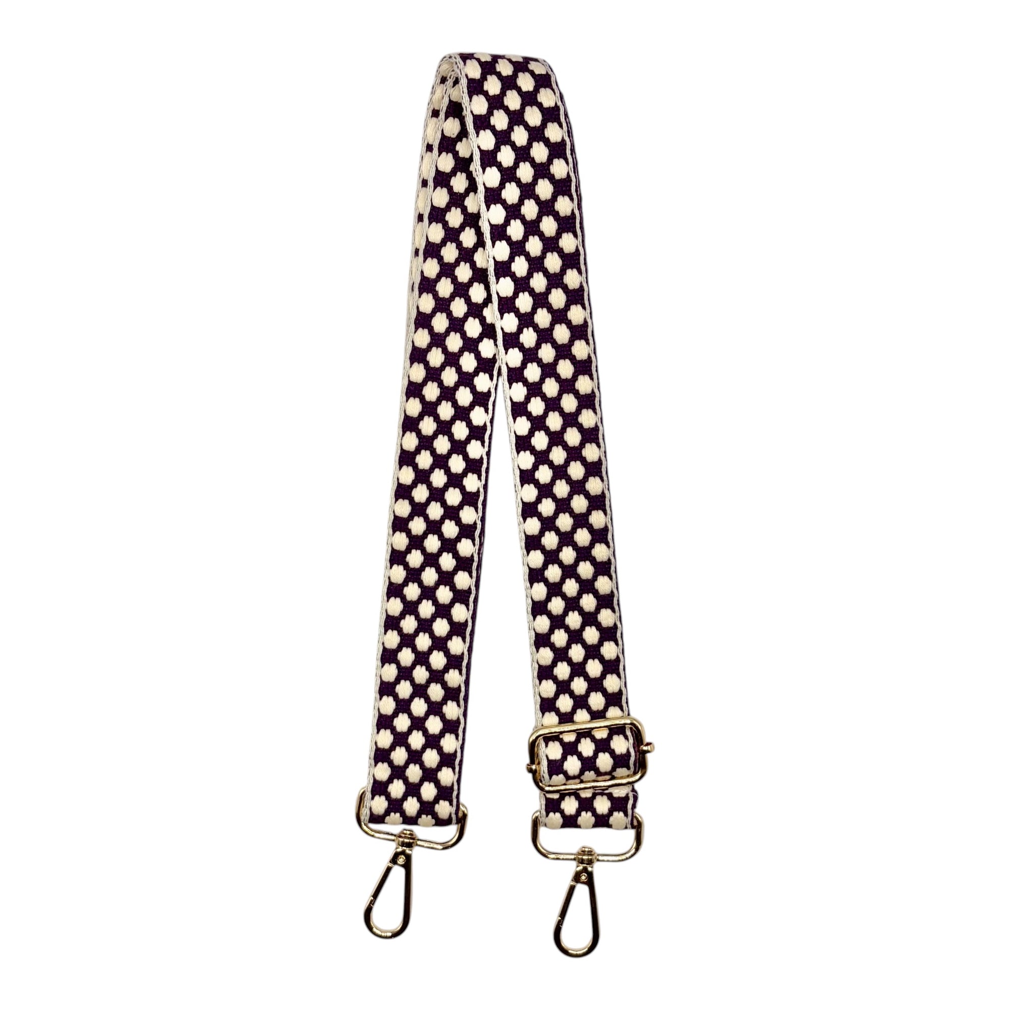 Purple and White Stadium Bag Strap