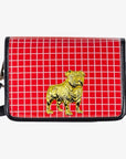 Red Square Clear Stadium Bag with Bulldog