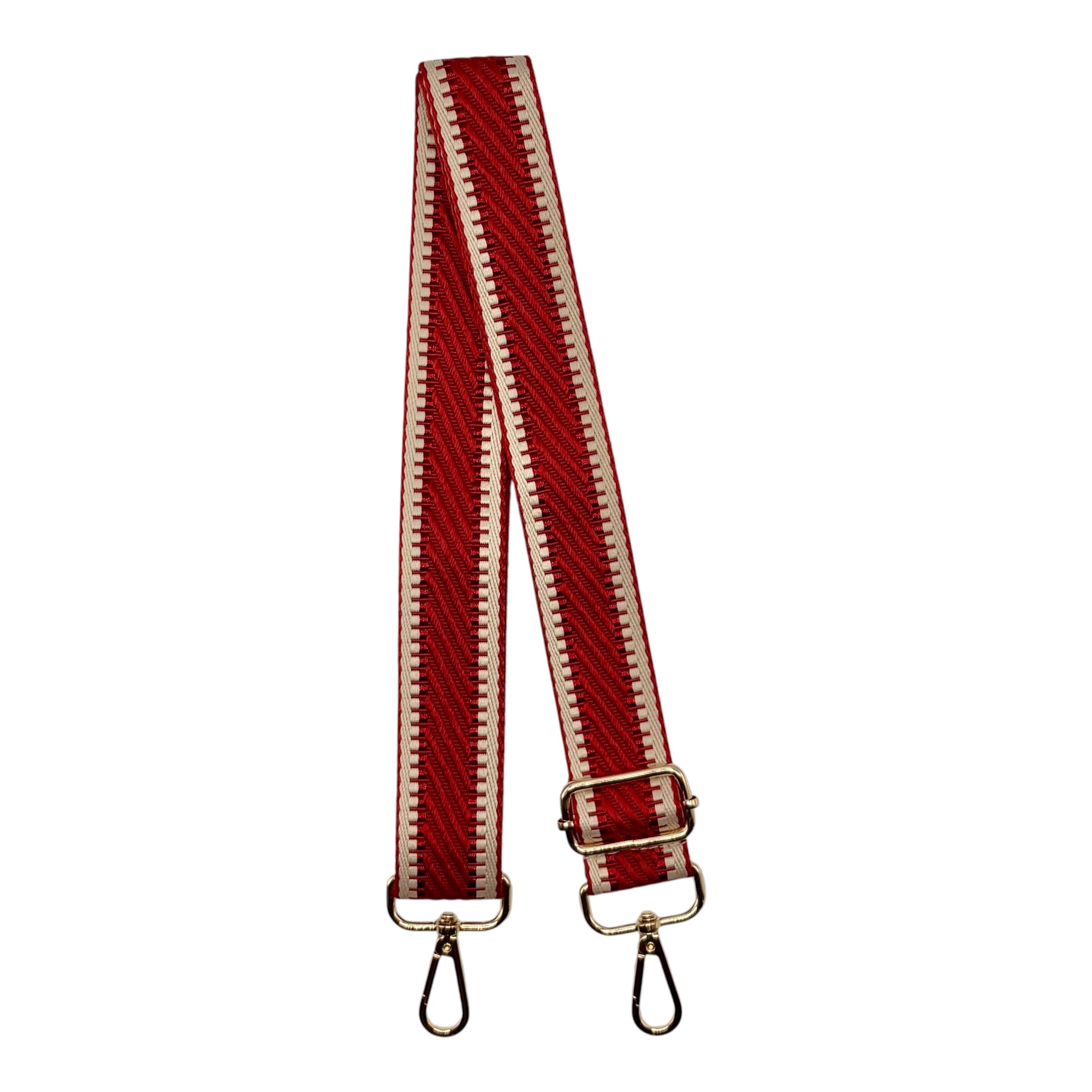 Crimson with Cream Border Stadium Bag Strap