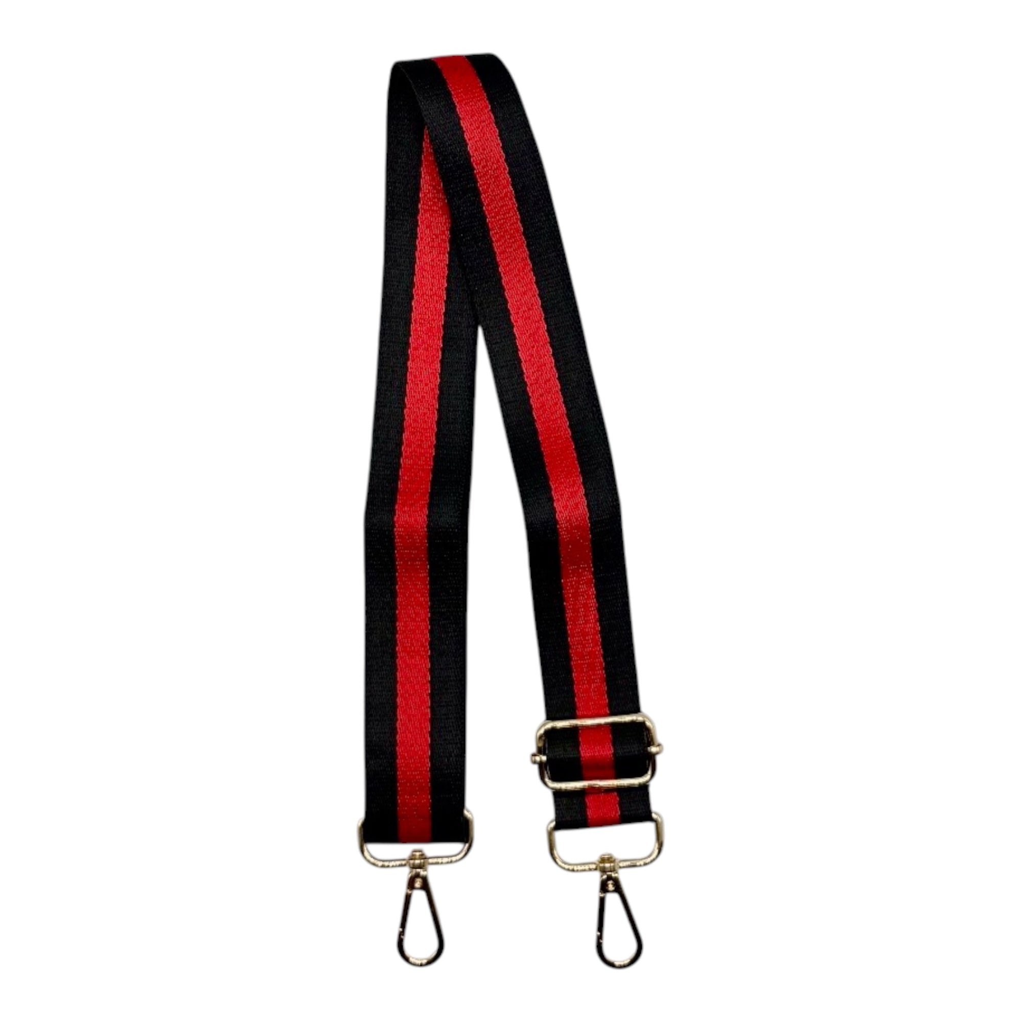 Black and Red Striped Stadium Bag Strap