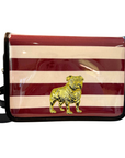 Maroon Thiccc Stripe Clear Stadium Bag with Gold Bulldog