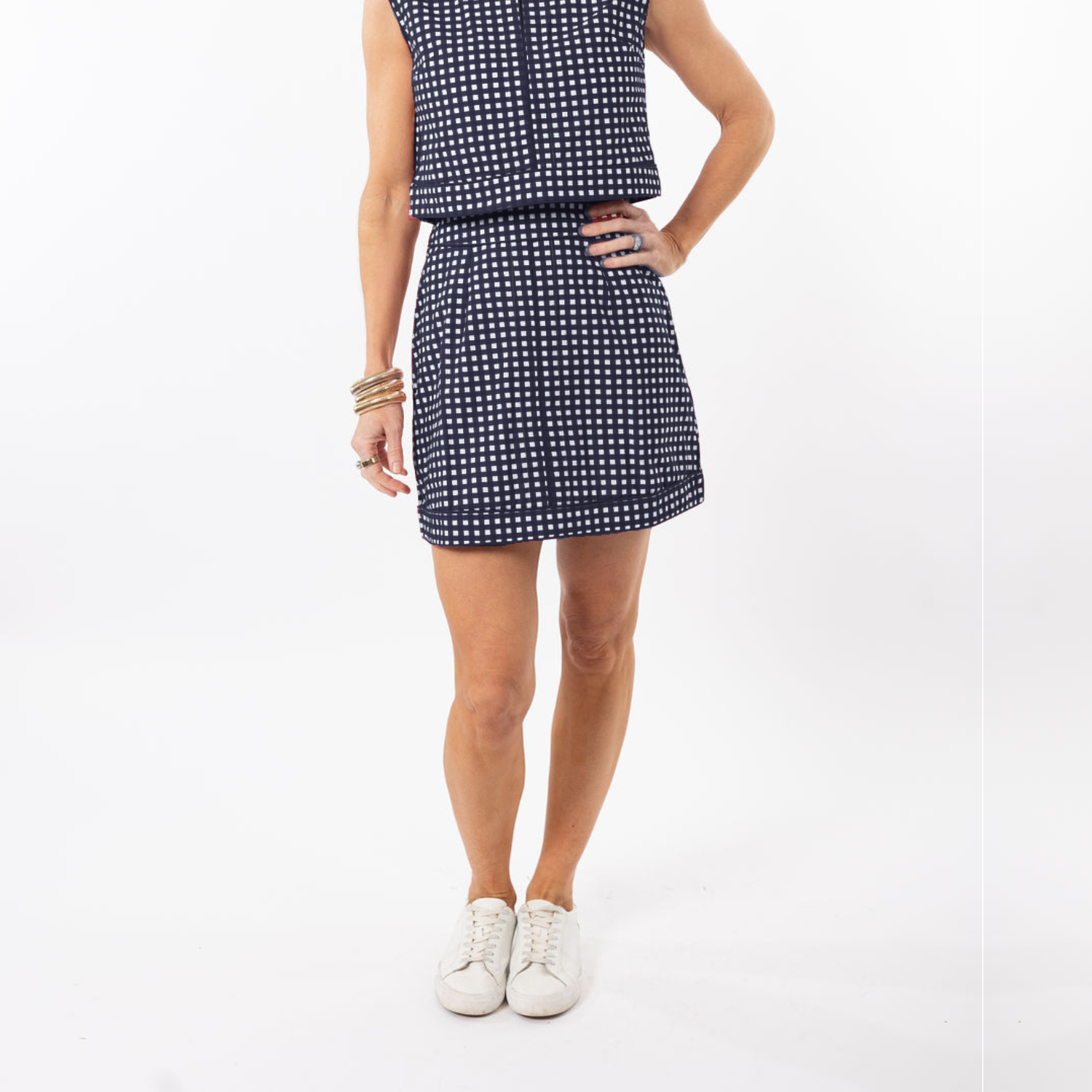 Emmy Set SKIRT ONLY- Navy Gingham