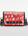 Petite Red Les Touches Clear Stadium Bag with Black Bamboo Stick