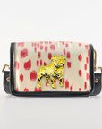 Petite Red and White Les Touches Clear Stadium Bag with Bulldog