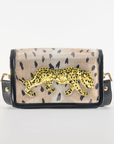 Petite Dark Antelope Clear Stadium Bag with Leopard