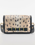 Petite Dark Antelope Clear Stadium Bag with Black Bamboo Stick