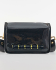 Petite Black Clear Stadium Bag with Black Bamboo Stick