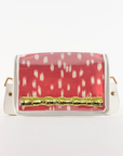 Petite Red Les Touches Clear Stadium Bag with Gold Bamboo Stick