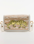Petite Leaping Leopards Clear Stadium Bag with Leopard