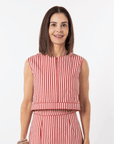 Emmy TOP ONLY - Red/White Stripe